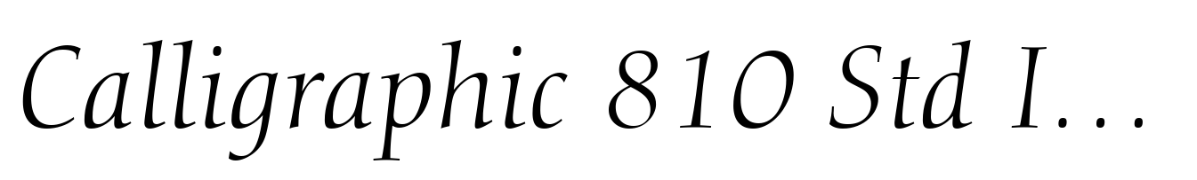 Calligraphic 810 Std Italic